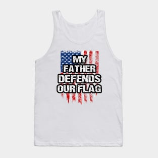 American Flag Military Clothing To Salute Veteran Father Tank Top